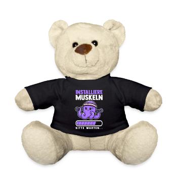 Muskeln Sport Fitness Gewichtheben Tintenfisch - Teddy - Schwarz - Vorne