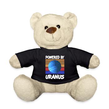 Propulsé par URANUS Retro Solar System Planet - Nounours - noir - Devant