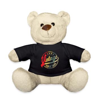 Vintage Since 1955 68th Birthday Gift - Teddy Bear - black - Front