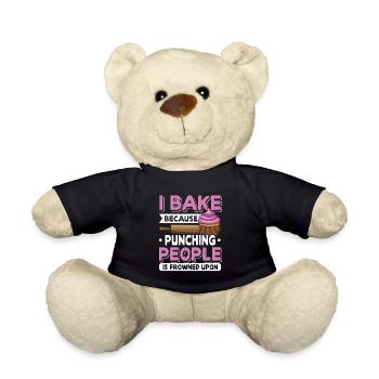 Baker Baking Muffin Cupcakes Cookie Biscuit Baking - Teddy Bear - black - Front