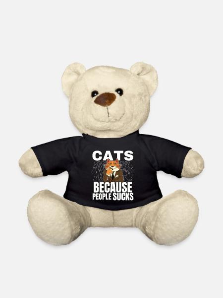 Katzen Katze Katzenshirt Katze Geschenkidee kitten - Teddy - Schwarz