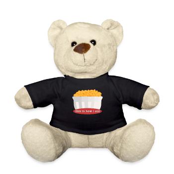 Macaroni and Cheese Mac Cheese Gift - Teddy Bear - black - Front