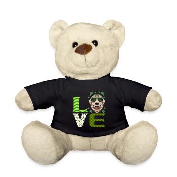 Love Cute Dog Animal Rights St. Patrick’s - Nounours - noir - Devant