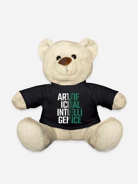 KI Künstliche Intelligenz Futuristisches Nerd-Geschenk - Teddy - Schwarz