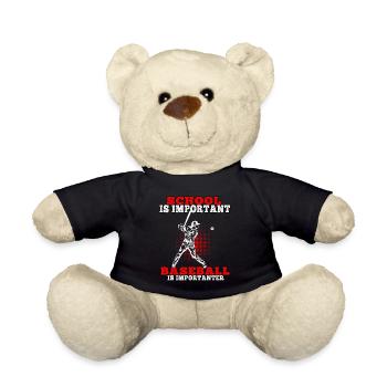 Baseball is importanter Baseballer Baseballspieler - Teddy - Schwarz - Vorne
