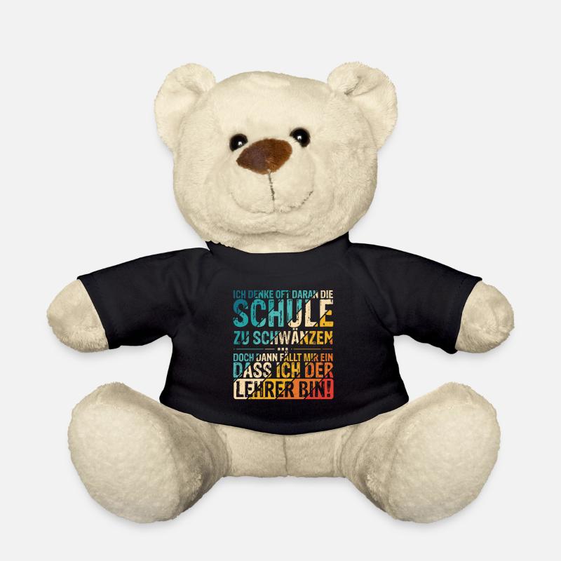 Lehrer Schwänzen Schule Lustiger Spruch Geschenk L - Teddy - Schwarz