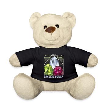 Healing Crystals, Esoteric, Crystal Power - Teddy Bear - black - Front