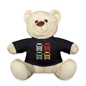 Truck Driver Long-Distance Driver Retro Vintage Gift - Teddy Bear - black - Front