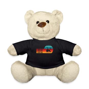 Your Ride Your Vibe Your Time Motivational Gym - Teddy Bear - black - Front