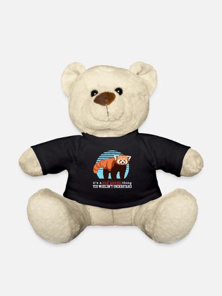 Red Panda Red Panda Red Pandas Gift - Teddy Bear - black