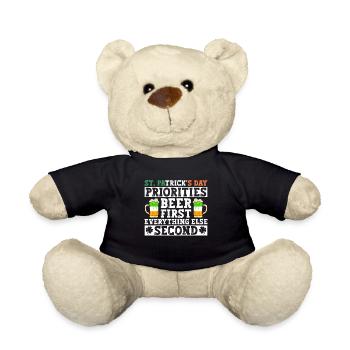 Irland Irisch Lustig Spruch St Patricks Day - Teddy - Schwarz - Vorne