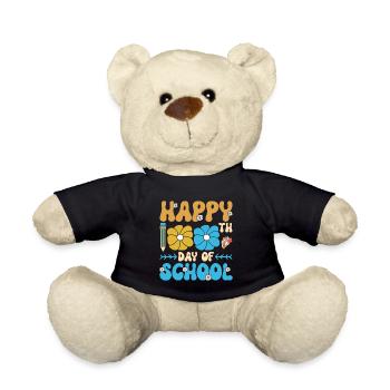 Happy 100th Day of School Flowers Floral Decorations - Teddy Bear - black - Front
