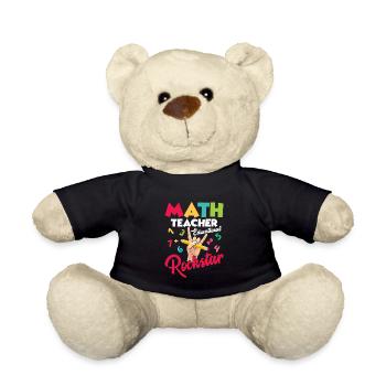Math Teacher Summer Edition Education School - Teddy Bear - black - Front