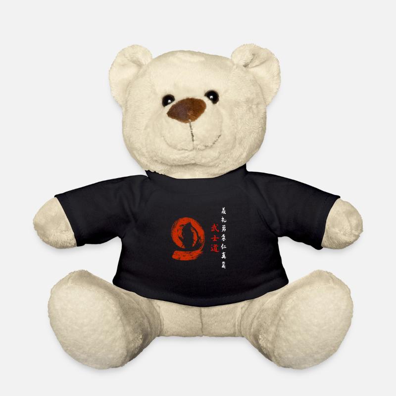 7 Tugenden eines Samurai Japanische Zeichen - Teddy - Schwarz
