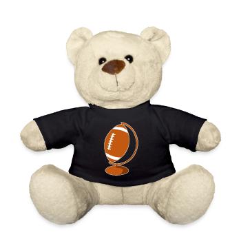Rugby Football américain Rugby Ballon - Nounours - noir - Devant