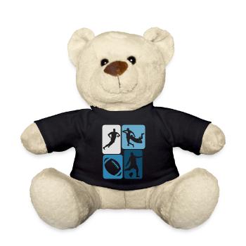 Rugby retro rugby ballon - Nounours - noir - Devant