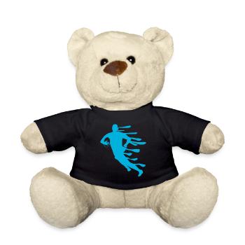 Rugbyspieler Rugbyball Rugby - Teddy - Schwarz - Vorne