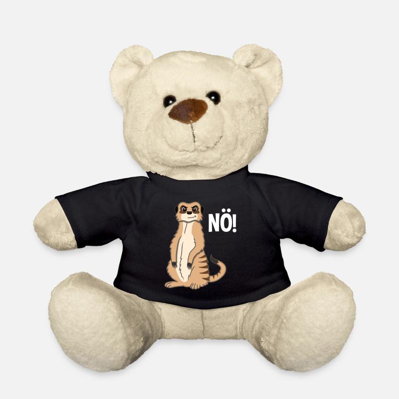 Böses Erdmännchen Nö Lustiger Spruch Geschenk - Teddy - Schwarz