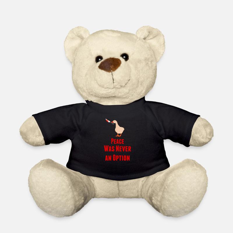 Peace Was Never An Option | Lustiger Meme Spruch - Teddy - Schwarz