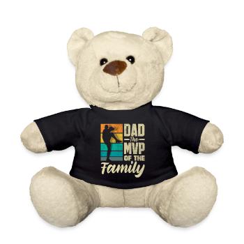 Dad The Of The Family Fathers Day Baseball - Teddy - Schwarz - Vorne