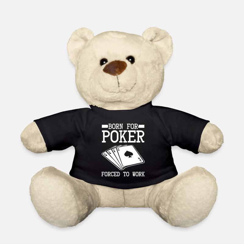 Poker Poker Player Poker Cards - Teddy Bear - black
