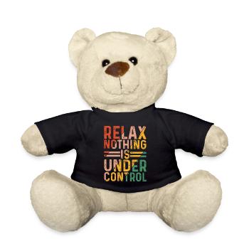 Relax, Nothing Is Under Control 24 - Teddy Bear - black - Front