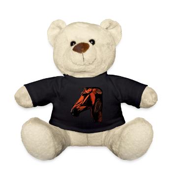 Horse Animal Motif - Teddy Bear - black - Front