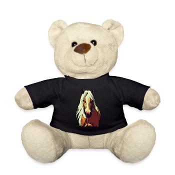 Horse Animal Motif - Teddy Bear - black - Front