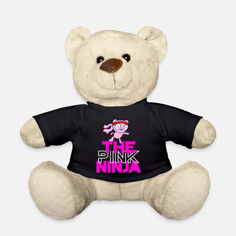 Le logo Pink Ninja White - Nounours - noir