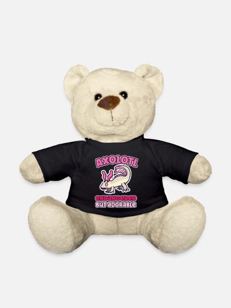 Axolotl endangered but adorable 2 - Teddy Bear - black