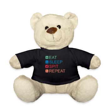Llama Gift Llama Lover Gift - Teddy Bear - black - Front
