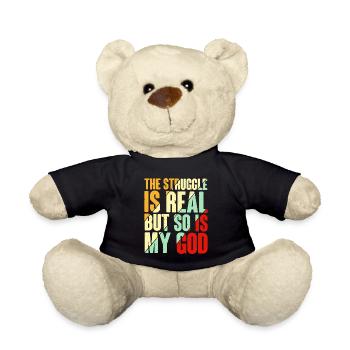 La lutte est réelle, mais mon Dieu aussi 7 - Nounours - noir - Devant