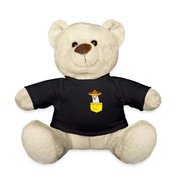 Mexican Chihuahua Feet Sombrero Cinco De May - Teddy Bear - black - Front