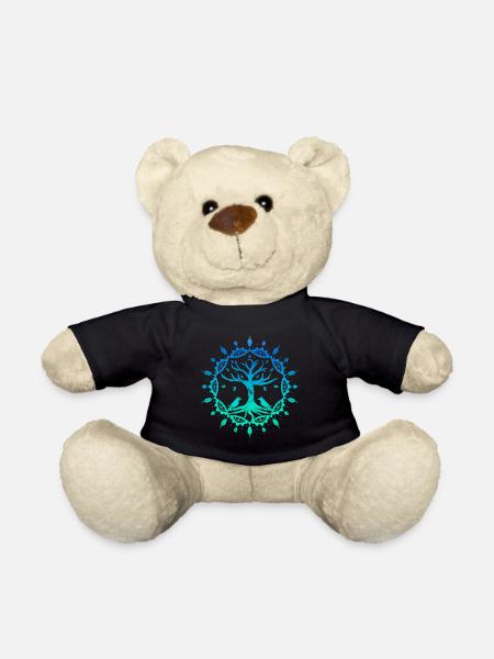 Mandala Tree - Farbig - Teddy - Schwarz