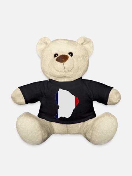 Karte von Französisch-Guayana - Teddy - Schwarz
