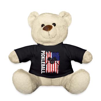 Drapeau américain Pickleball Lover Paddle - Nounours - noir - Devant