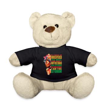Afro African Woman Back Hisory Month - Teddy Bear - black - Front