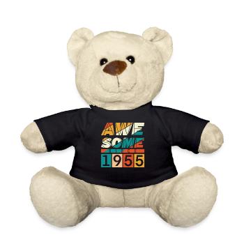 1955 Geboren Geburtstag Geburtsjahr Vintage - Teddy - Schwarz - Vorne