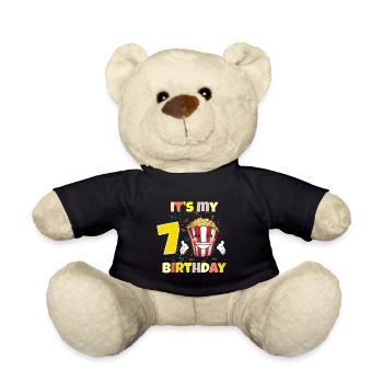 Es ist mein 7. Geburtstag - Teddy - Schwarz - Vorne