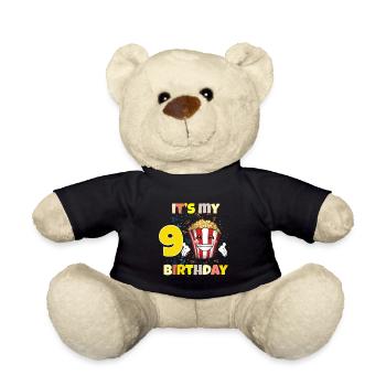 Es ist mein 9. Geburtstag - Teddy - Schwarz - Vorne