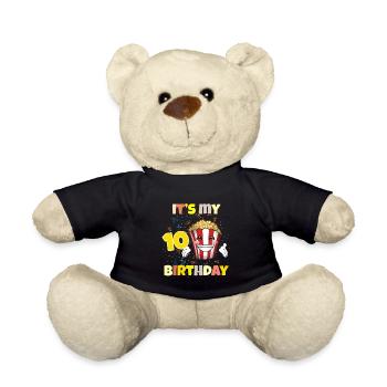 Es ist mein 10. Geburtstag - Teddy - Schwarz - Vorne