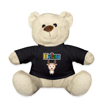 Süßes Karneval Tier, Meenz Helau, party - Teddy - Schwarz - Vorne