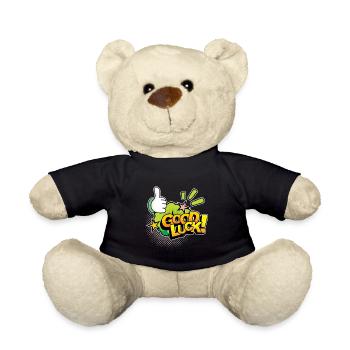 Good Luck Comic, Comic Strips, Thumbs Up - Teddy Bear - black - Front