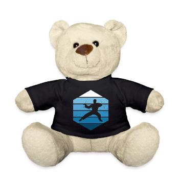 Kung Fu Arts Martiaux Hommes Femmes Kungfu Wushu - Nounours - noir - Devant