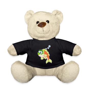Fisch Taucher Schnorchel Tauchen - Teddy - Schwarz - Vorne