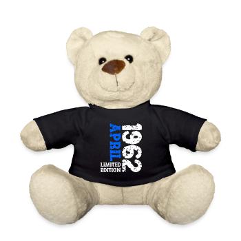1962 April Limited Edition Birthday Gift - Teddy Bear - black - Front