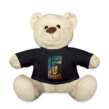 Saxophon Bestes Musikinstrument Spruch Saxophon Mu - Teddy - Schwarz - Vorne