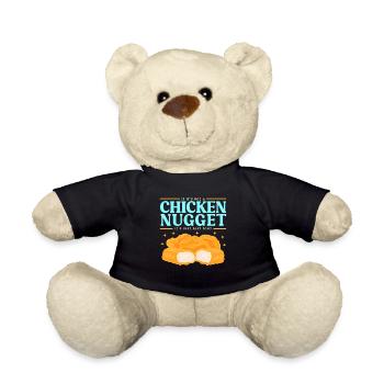 Chicken Nuggets Huhn Nuggets Fast Food Geschenk - Teddy - Schwarz - Vorne