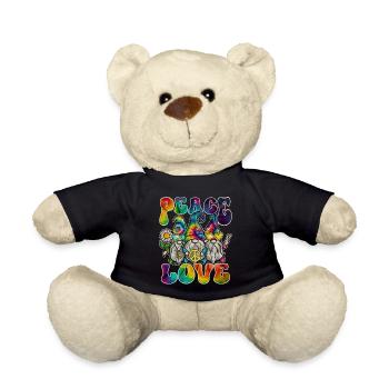 Hippie Gnomes Peace Tie Dye - Teddy - Schwarz - Vorne