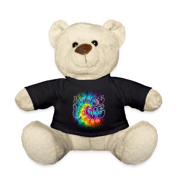 Peace Love Tie Dye - Teddy - Schwarz - Vorne